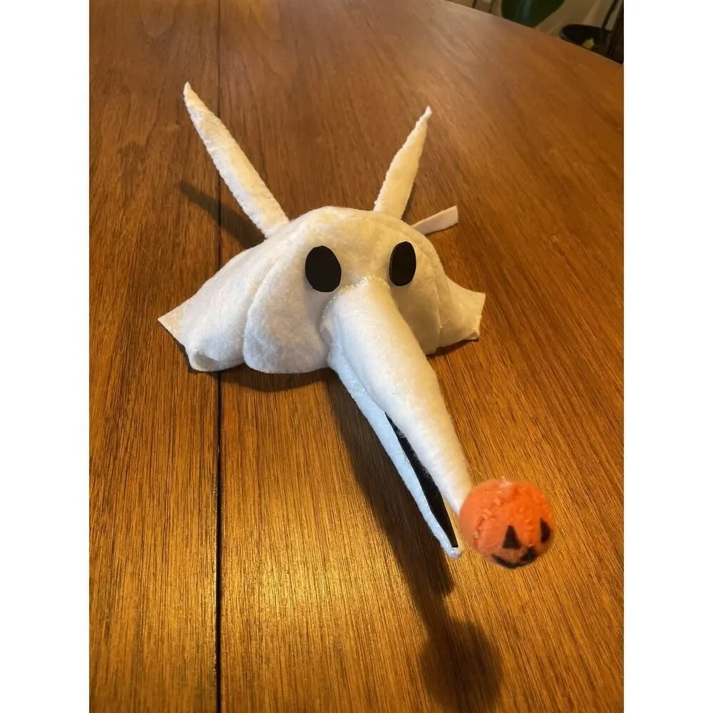 Nightmare Before Christmas Zero Costume Hat Pet/Dog Light Up Nose!